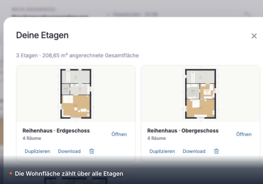 Alle Etagen in einem Dokument